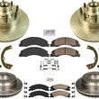 F&R Disc Brake Rotors & Pads For Ford E150 & E350 08-2014 Single Rear Wheel