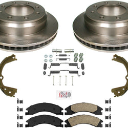 Rear Disc Brake Rotors & Pads For 08-2014 Ford E150 & E350 Single Rear Wheel