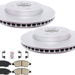 Front Coated Rotors & Ceramic Brake Pads For Nissan Versa 1.6L 2012-2019
