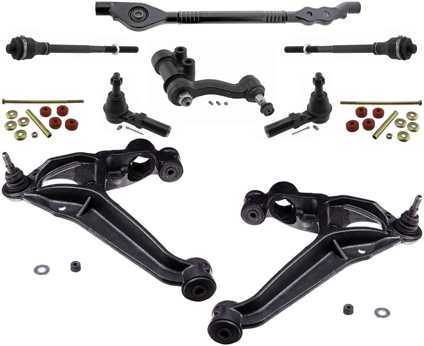 Brazos de control inferiores delanteros, varillas de amarre, brazo inactivo y enlaces para Silverado 2500HD 11-2019