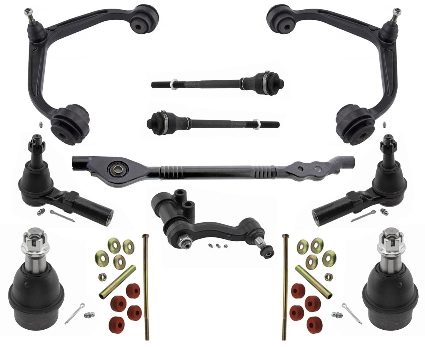 Brazos superiores, rótulas inferiores, brazo inactivo, enlace central para Silverado 2500HD 11-2019