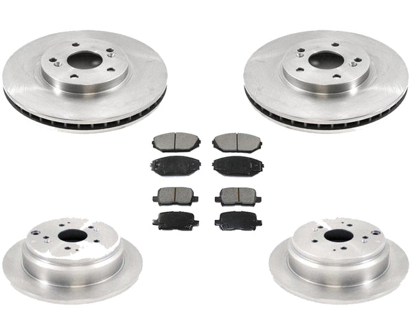 For 2002-2004 Honda Odyssey Front & Rear Brake Rotors & Ceramic Brake Pads