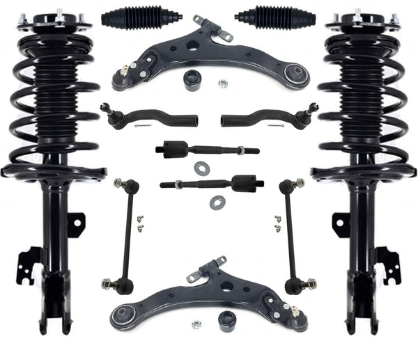 Front Struts Control Arms Tie Rods & Links For Toyota Camry 2.4L SE 2007-2011