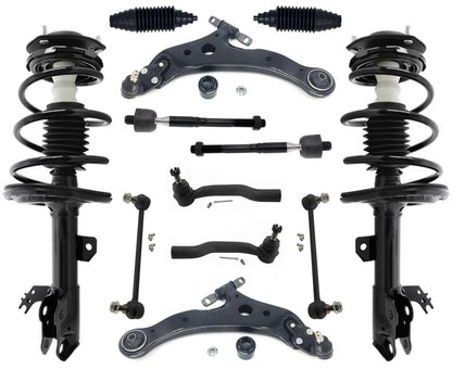 Barras de acoplamiento y enlaces de brazos de control de puntales completos delanteros para Toyota Avalon 2013-2018