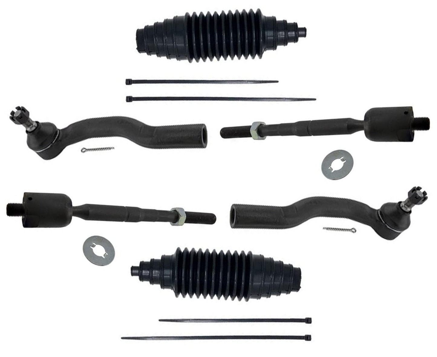 Front Left & Right Inner & Outer Tie Rods & Boots For Toyota Camry 2007-2011