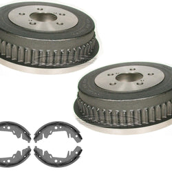 For 2000-2007 Voyager Town & Country Caravan (2) Brake Drums & Shoes