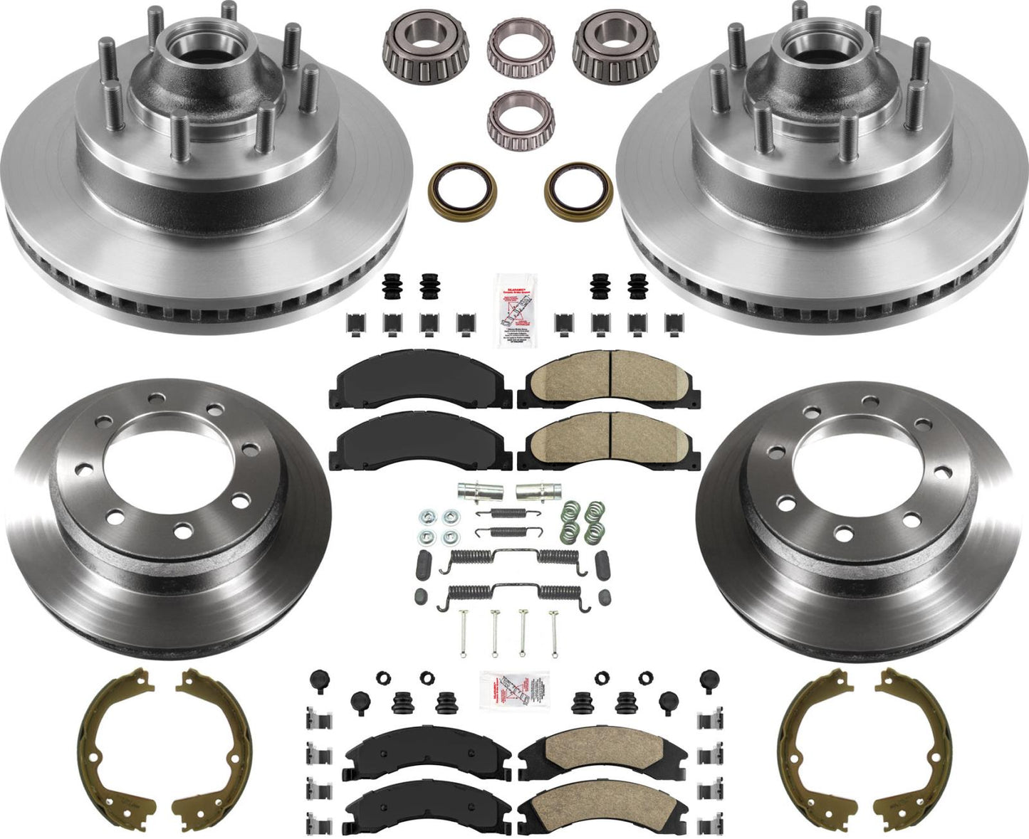 Carbon Fleet Service Disc Brake Rotors & Pads For Ford E150 E250 Van 2008-2014 - Photo 1