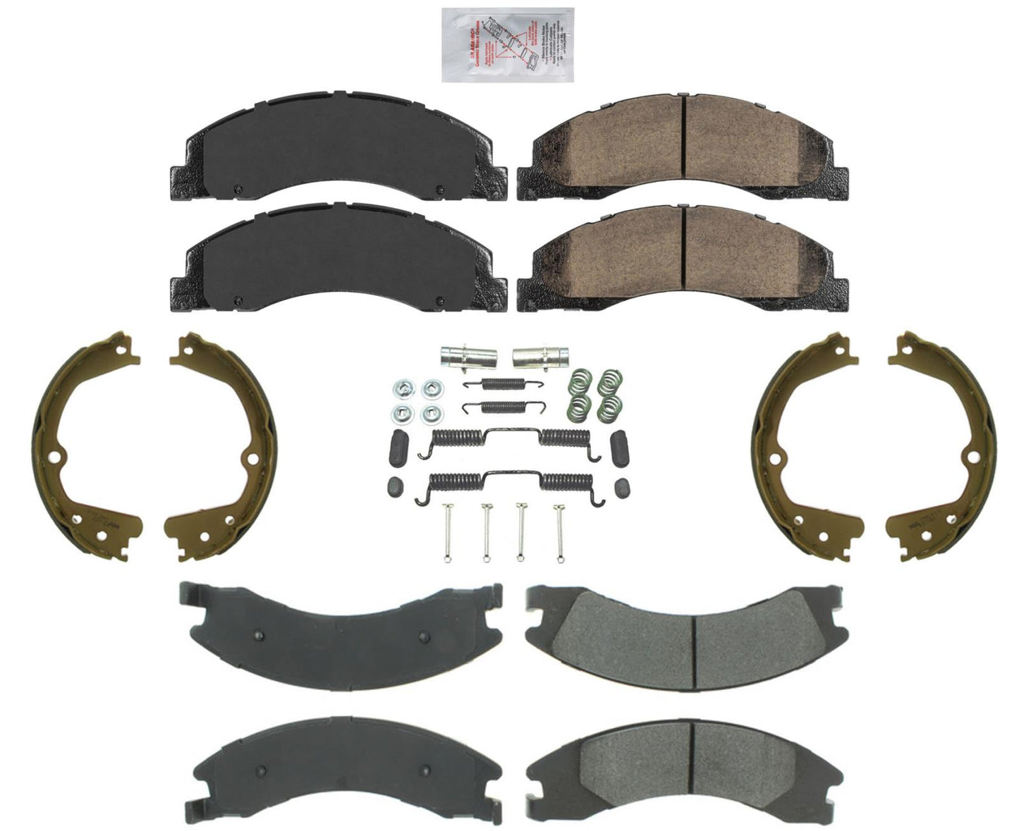 Pastillas de freno de disco de cerámica premium para rueda trasera simple Ford E150 y E250 08-2014 - Photo 1