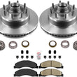Carbon Fleet Service Disc Brake Rotors & Pads For Ford E150 E250 Van 2008-2014