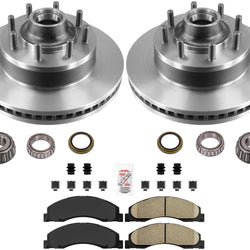 Carbon Fleet Service Disc Brake Rotors & Pads For Ford E150 E250 Van 2008-2014
