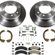 Carbon Fleet Service Disc Brake Rotors & Pads For Ford E150 E250 Van 2008-2014