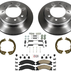 Carbon Fleet Service Disc Brake Rotors & Pads For Ford E150 E250 Van 2008-2014