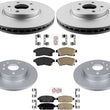 Improved Performance Coated Brake Rotor Brak Pads For Chevrolet Cruze 2010-2015