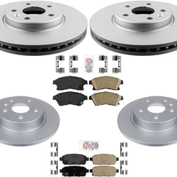 Improved Performance Coated Brake Rotor Brak Pads For Chevrolet Cruze 2010-2015