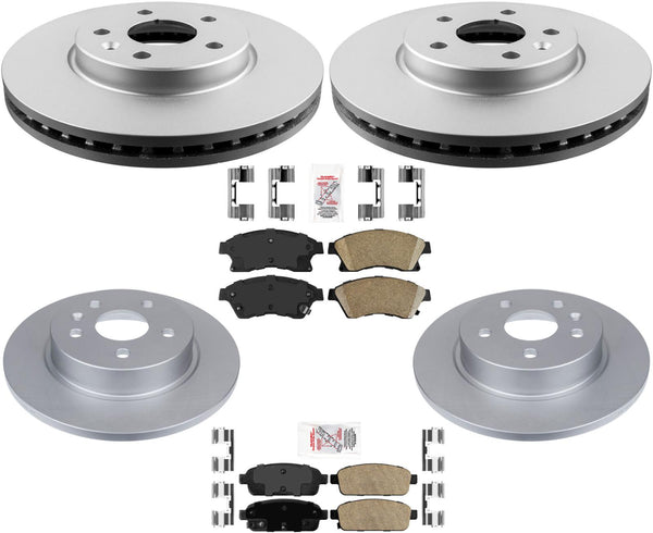 Improved Performance Coated Brake Rotor Brak Pads For Chevrolet Cruze 2010-2015