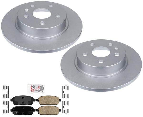 Improved Performance Coated Brake Rotor Brake Pads for Chevrolet Cruze 2010-15
