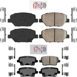 AmeriPro Premium Ceramic Front & Rear Disc Brake Pads For Cadillac XT4 19-2022