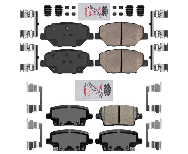 AmeriPro Premium Ceramic Front & Rear Disc Brake Pads For Cadillac XT4 19-2022