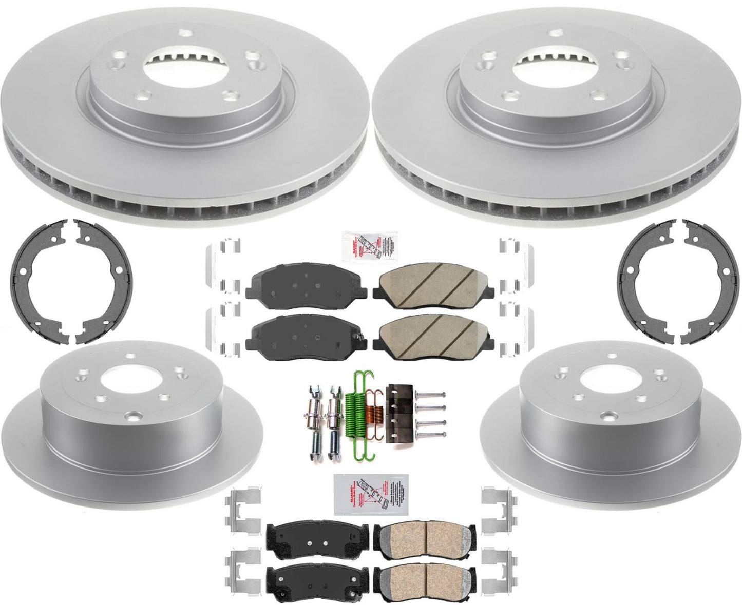 GOE Performance Coated Disc Brake Rotor Brake Pads For Hyundai Santa Fe 2007-09 - Photo 1
