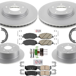 GOE Performance Coated Disc Brake Rotor Brake Pads For Hyundai Santa Fe 2007-09