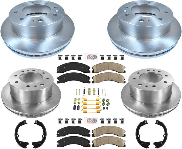 Front & Rear Brake Rotors Pads For GM Silverado 2500HD Fleet Duty 2011-2018