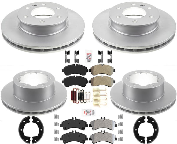 Fleet Duty Disc Brake Rotors & Pads For Sprinter 3500 2007-16 W Dual Rear Wheel