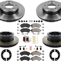 Carbon Fleet Duty Disc Rotors & Pads For Sprinter 3500 2007-16 Dual Rear Wheel