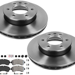 Carbon Fleet Duty Disc Brake Rotors Pads For Sprinter 2500 3500 2007-2016