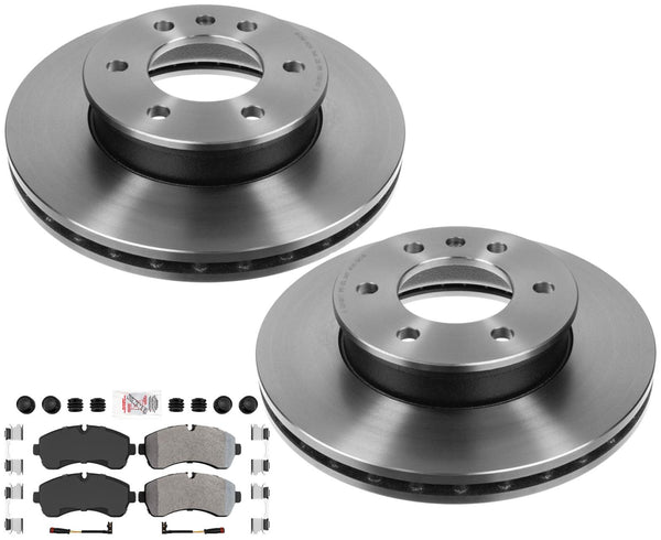 Carbon Fleet Duty Disc Brake Rotors Pads For Sprinter 2500 3500 2007-2016