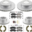 Coated Disc Brake Rotors Pads Hardware For Sprinter 3500 19-20 Dual Rear Wheel