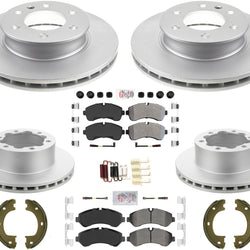 Coated Disc Brake Rotors Pads Hardware For Sprinter 3500 19-20 Dual Rear Wheel