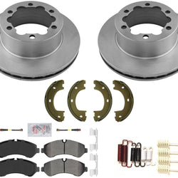 Coated Disc Brake Rotors Pads Hardware For Sprinter 3500 19-20 Dual Rear Wheel