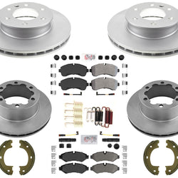 Coated Brake Rotors & Pads Hardware For Sprinter 3500 2019-20 Single Rear Wheel
