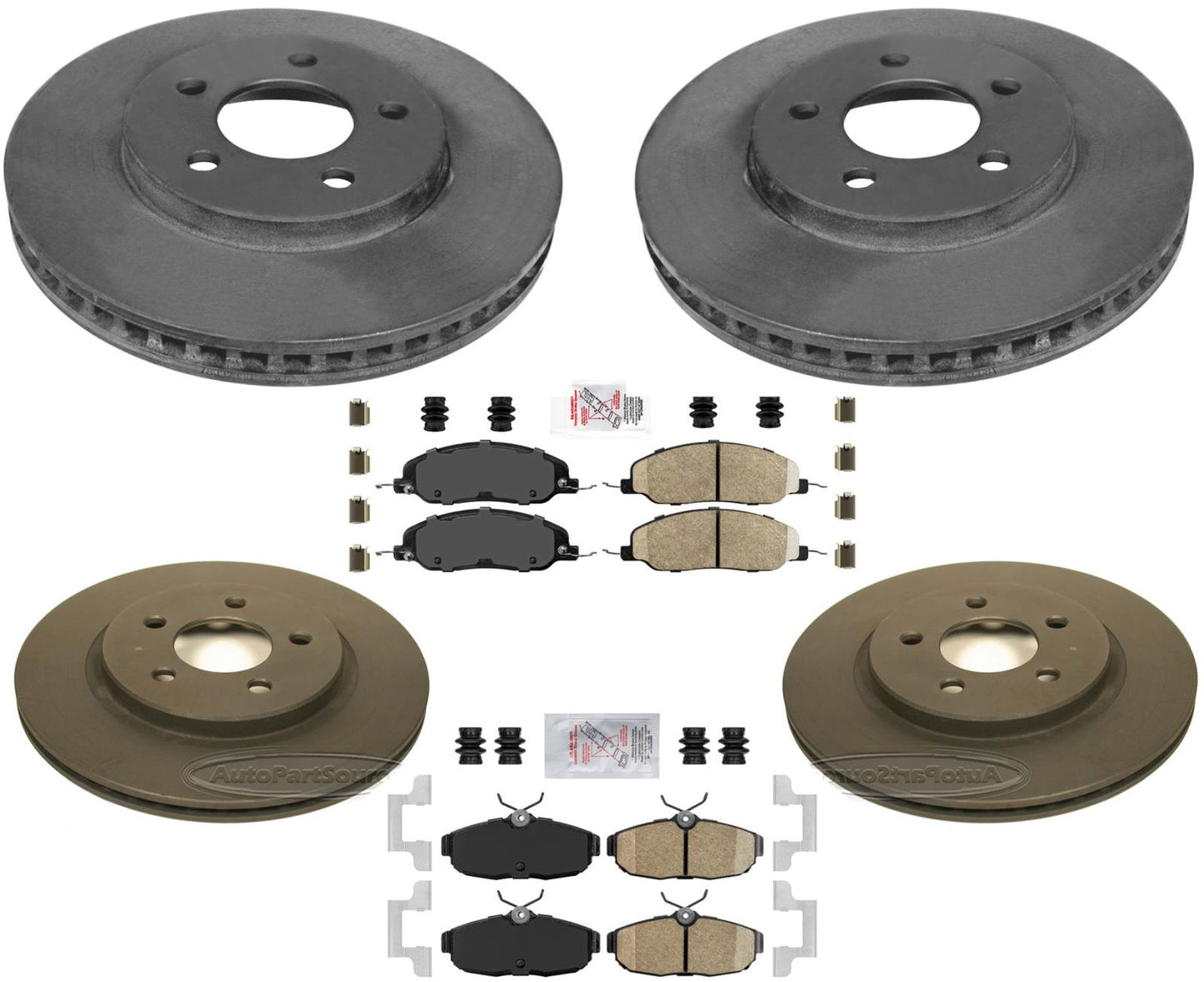 Rotores de freno de disco y pastillas de freno de carbono Performance para Mustang 4.0L 2005-2010