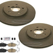 Rear Carbon Performance Disc Brake Rotors & Pads Kit For Mustang 4.0L 2005-2010