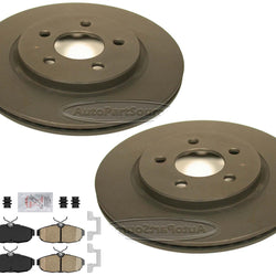 Rear Carbon Performance Disc Brake Rotors & Pads Kit For Mustang 4.0L 2005-2010