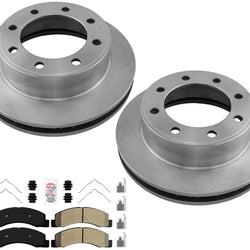 Fleet Duty Disc Brake Rotors Pads Hardware For Ford F250 Super Duty 4x4 00-2004