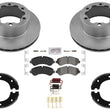 Carbon Fleet Duty Disc Brake Rotors Pads For Sprinter 3500 19-20 Dual Rr Wheel