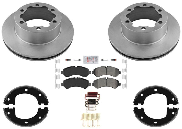 Carbon Fleet Duty Disc Brake Rotors Pads For Sprinter 3500 19-20 Dual Rr Wheel