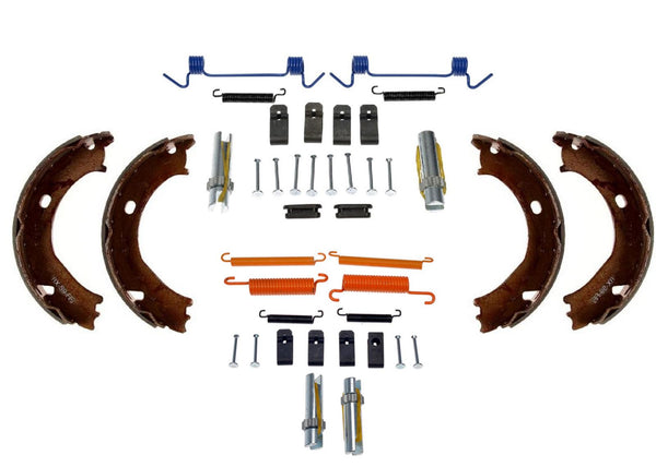 Fits Ford GM Dodge Hummer Parking-Emergency Brake Shoe Set with Hardware