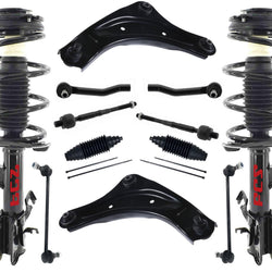 Front Complete Struts Control Arms Tie Rods & Links For Nissan Juke 2011-2017