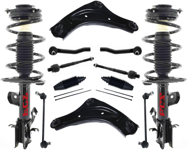 Front Complete Struts Control Arms Tie Rods & Links For Nissan Juke 2011-2017