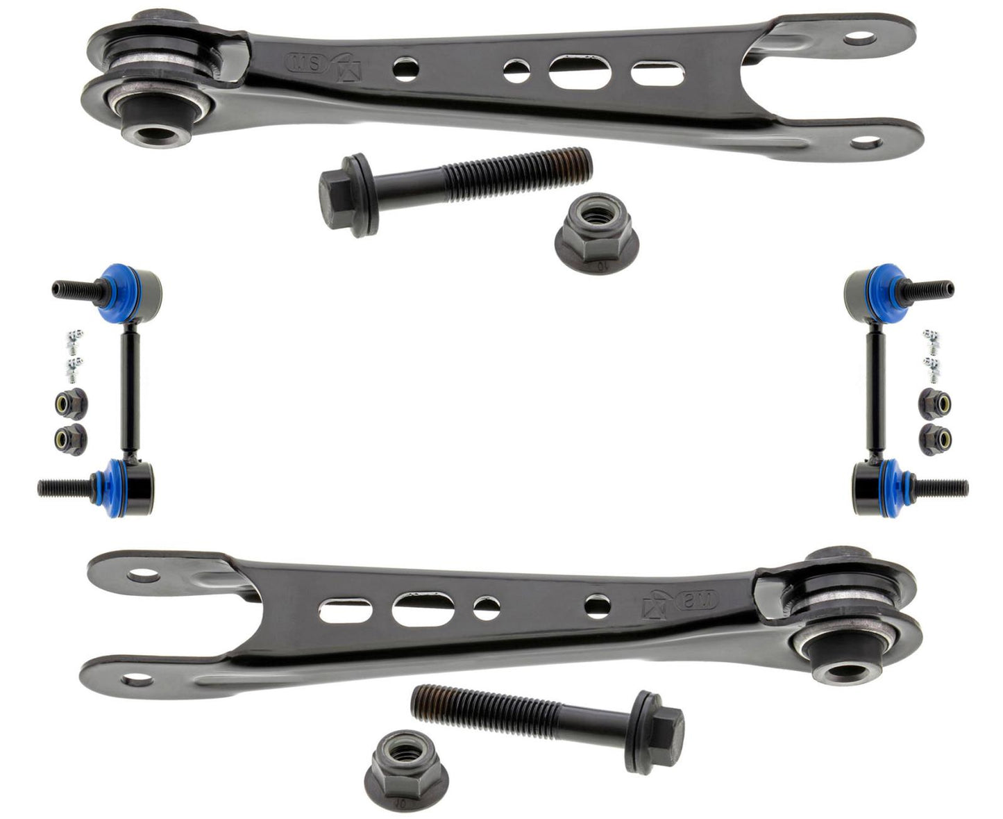Mevotech Brazos laterales y enlaces traseros inferiores delanteros para Ford Explorer 2020-2023