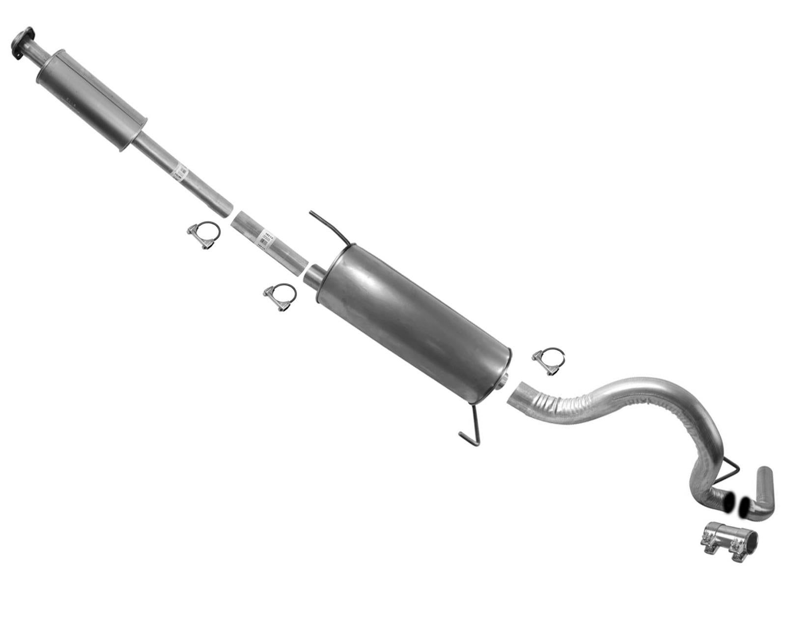 Tubos de resonador, tubo de escape silenciador para Ford F150 5.0L 15-20 con distancia entre ejes de 157"