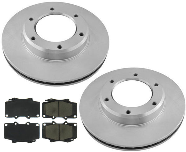 Front Premium Disc Brake Rotors Pads For Toyota Landcruiser 1990 1991 1992
