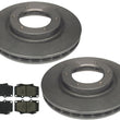 Front Carbon Performance Disc Brake Rotors Pads For Toyota Landcruiser 93-97