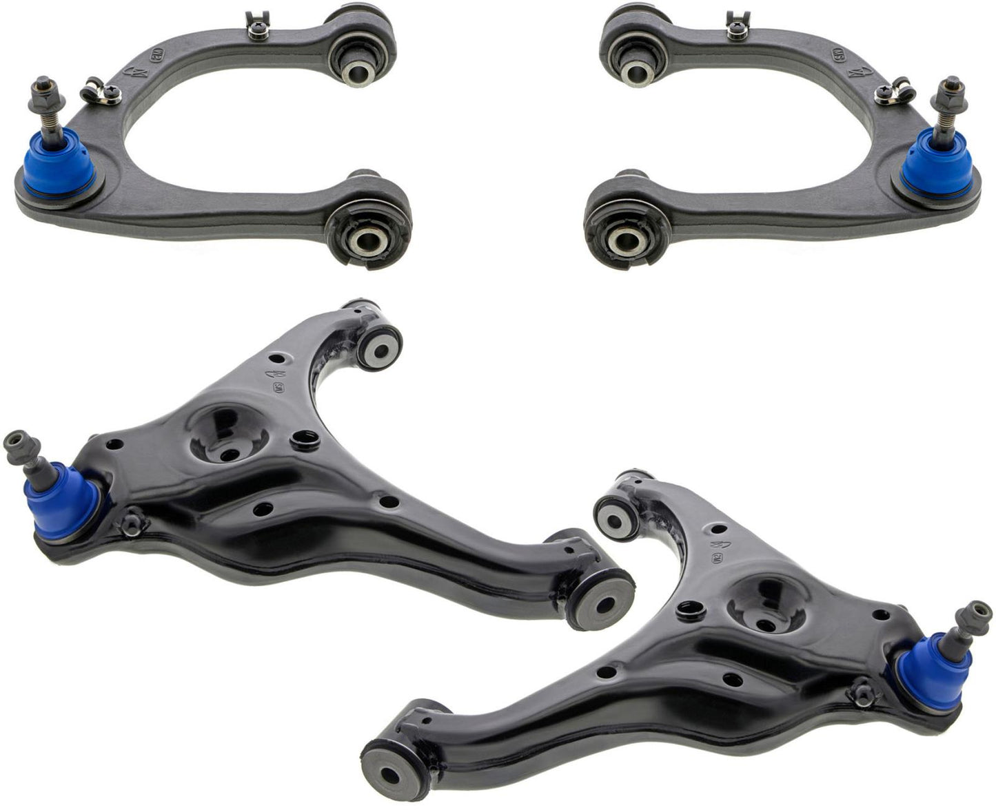 Mevotech Brazos de control delanteros inferiores y superiores con rótulas para Ford Ranger 19-22