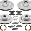 Front & Rear Coated Rotors & Ceramic Pads For Dodge Ram 1500 Pickup 2002-2005