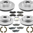 Front Rear Coated Rotors & Pads For Dodge Ram 1500 Pick Up 5 Stud 2006-2018