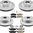 Front & Rear Coated Rotors & Brake Pads For Ram 1500 Pick Up 5 Stud 2006-2018